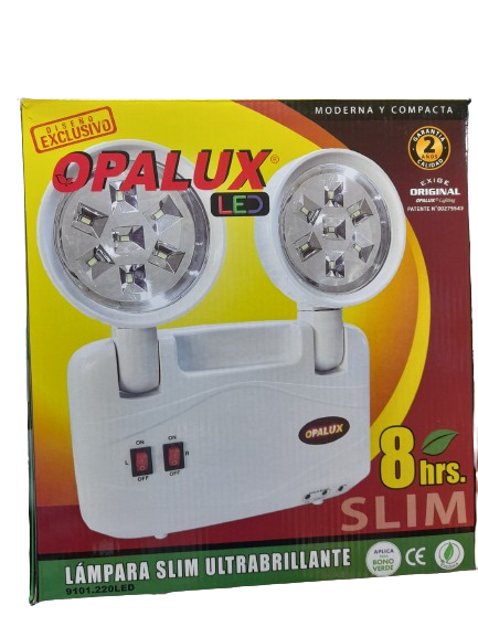 Lámpara de Emergencia Slim Ultrabrillante Opalux