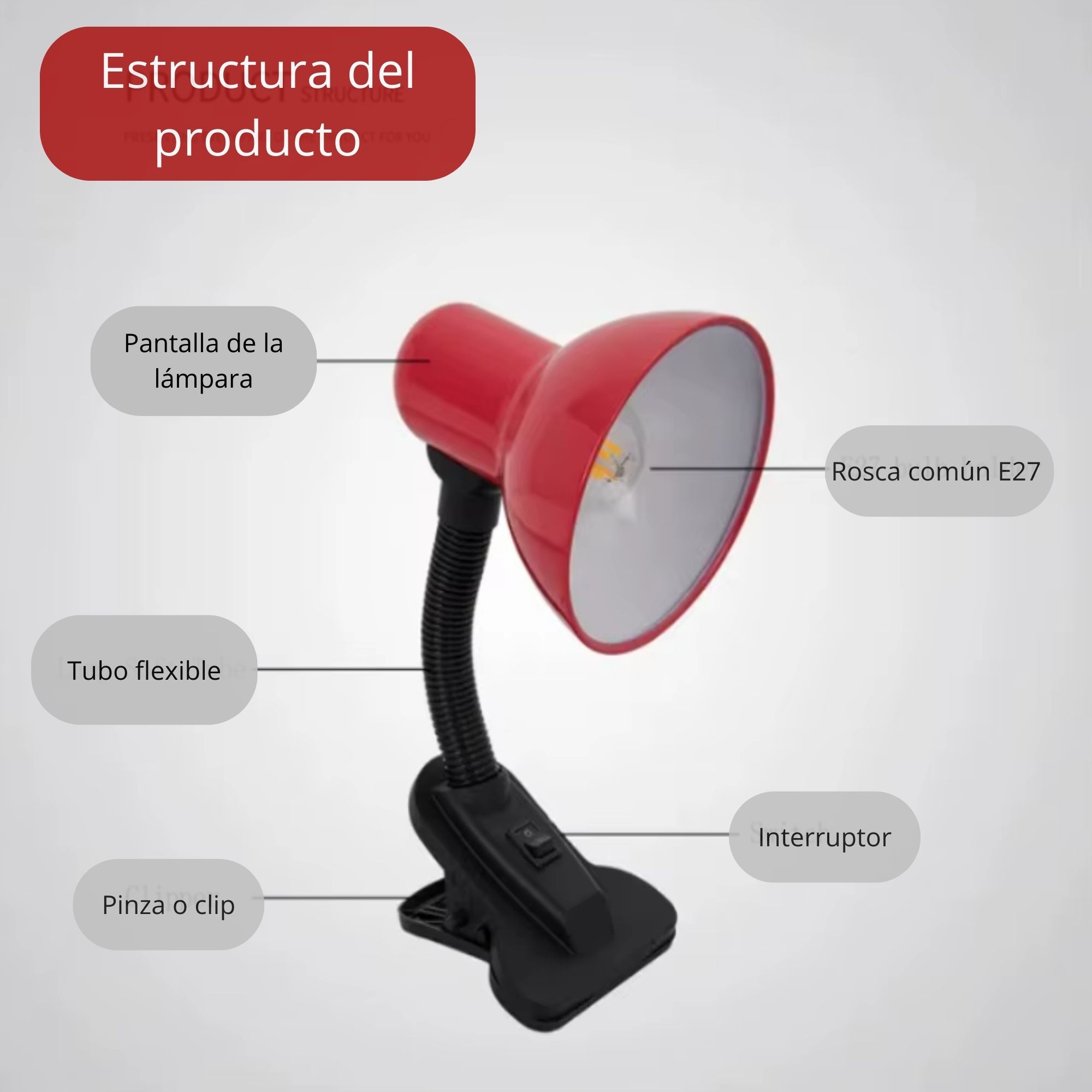 Lámpara Funcional Pequeña de Pinza - Imagen 7