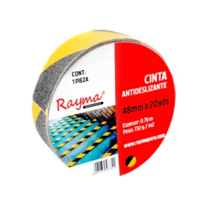Cinta Antideslizante Negro/Amarillo Rayma