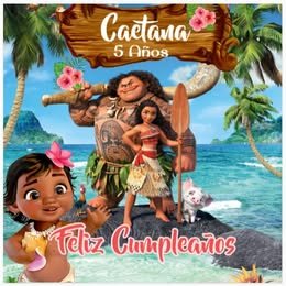 Banner o gigantografía Moana Bebé