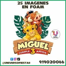 Paquete de imágenes en foam temática El Rey León