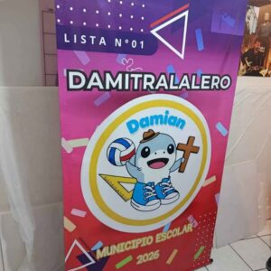 Banner para Colegio 180x100cm con Tubos