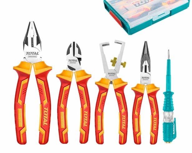 Total Set de Alicates Aislados Estuche 5 piezas Profesional -thktv02p051