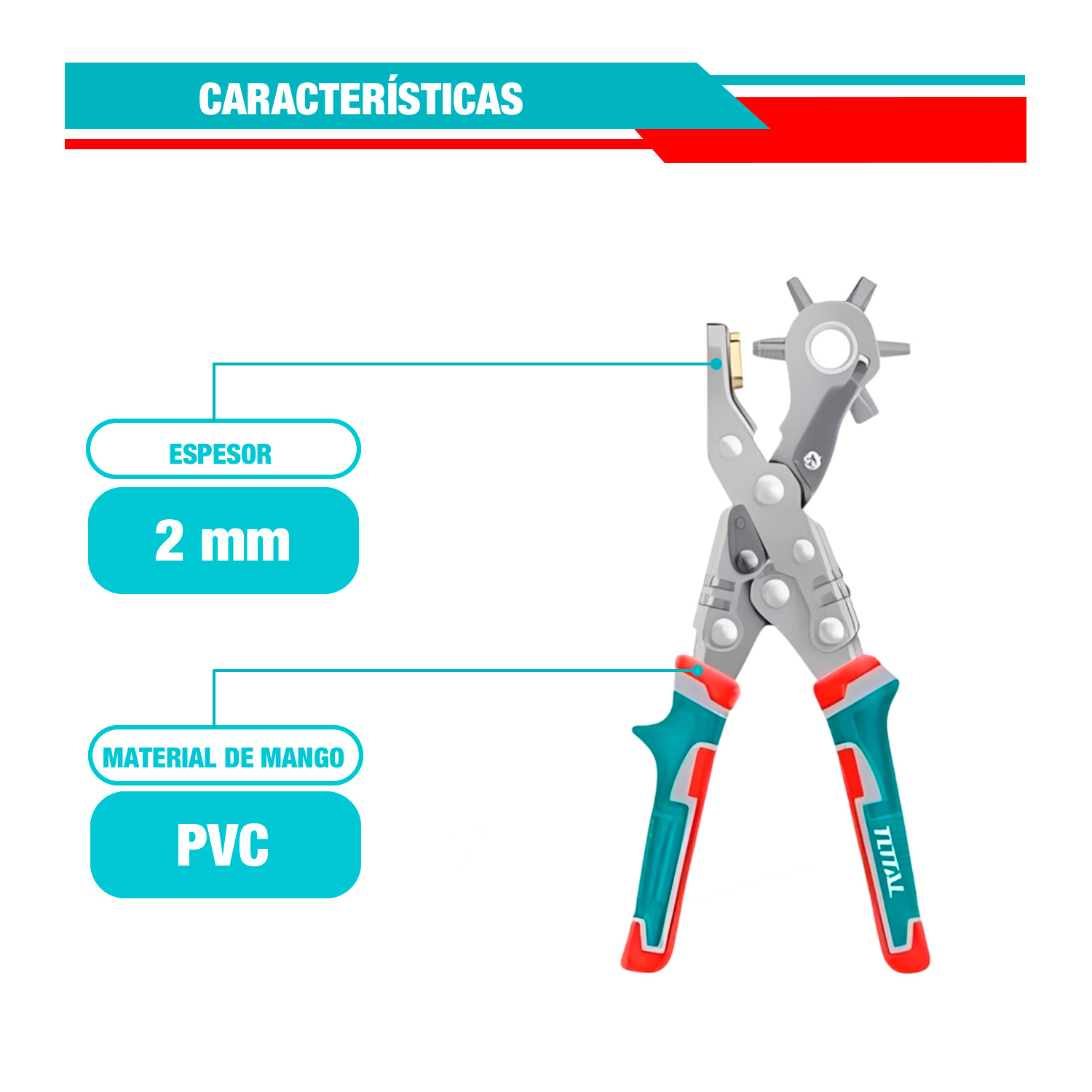 Total Set De Fijación 3 Piezas Remachador+Grapadora+Perforadora - Imagen 5