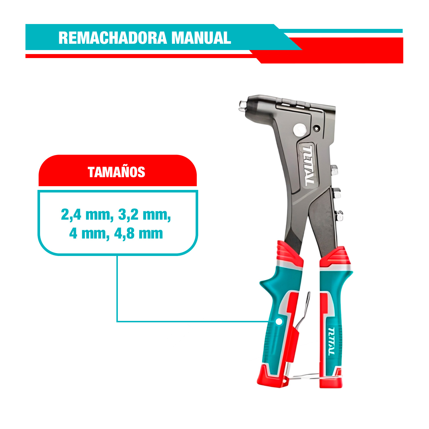 Total Set De Fijación 3 Piezas Remachador+Grapadora+Perforadora - Imagen 4