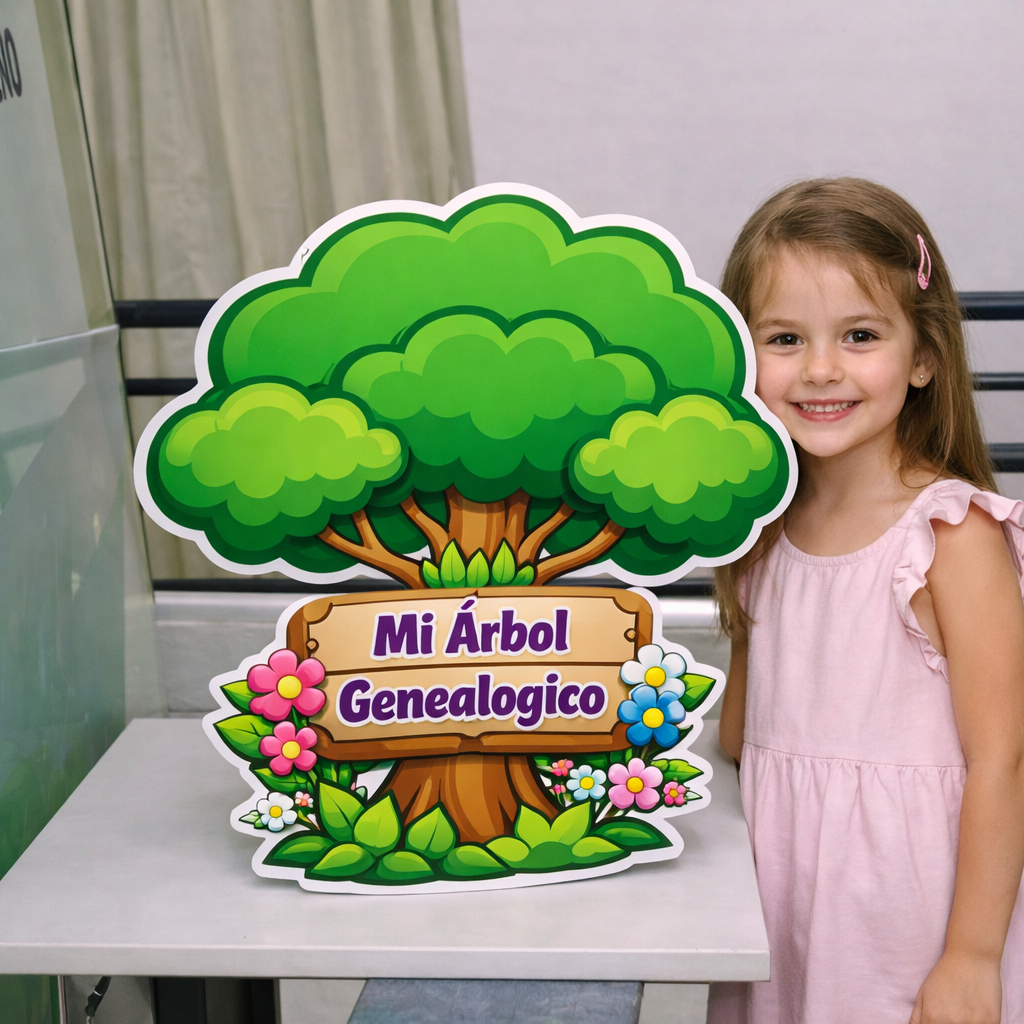 Figura en Foam Árbol Genealógico 60x60cm